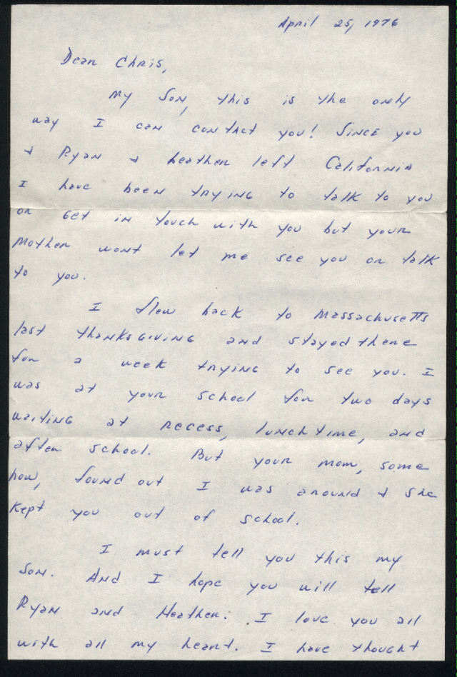 Scanned Letter &middot; Page 1